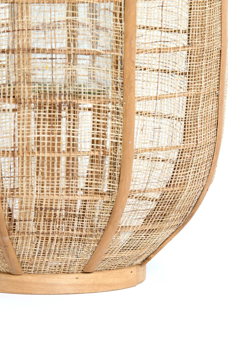 Windlicht CIVENNA Raphia naturell 26×26×35,5cm