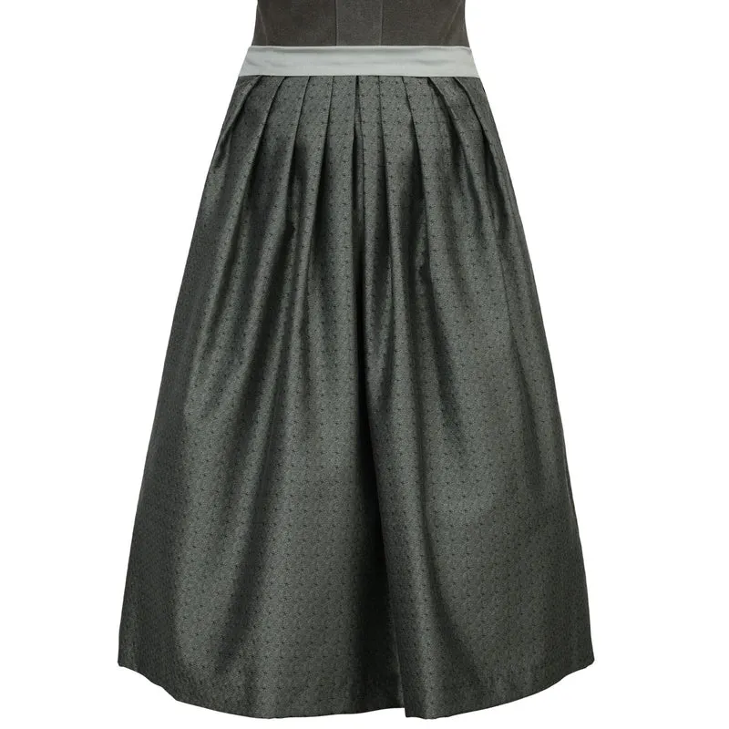 MarJo Dirndl Petershausen Artischocke Jadegrün Lederoptik-Mieder 70 cm