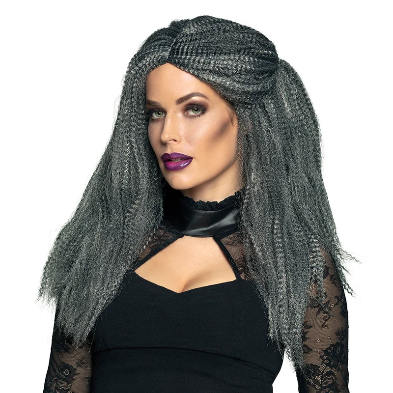 Hexe Griselda Perücke für Damen - 85605 | Grau