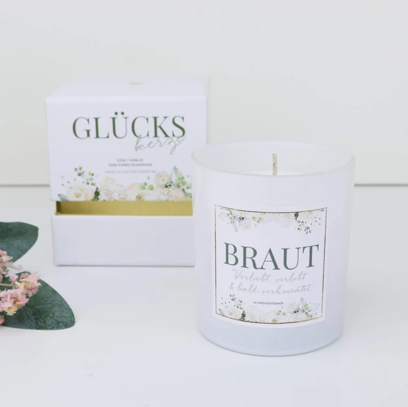Geschenk Kerze Braut