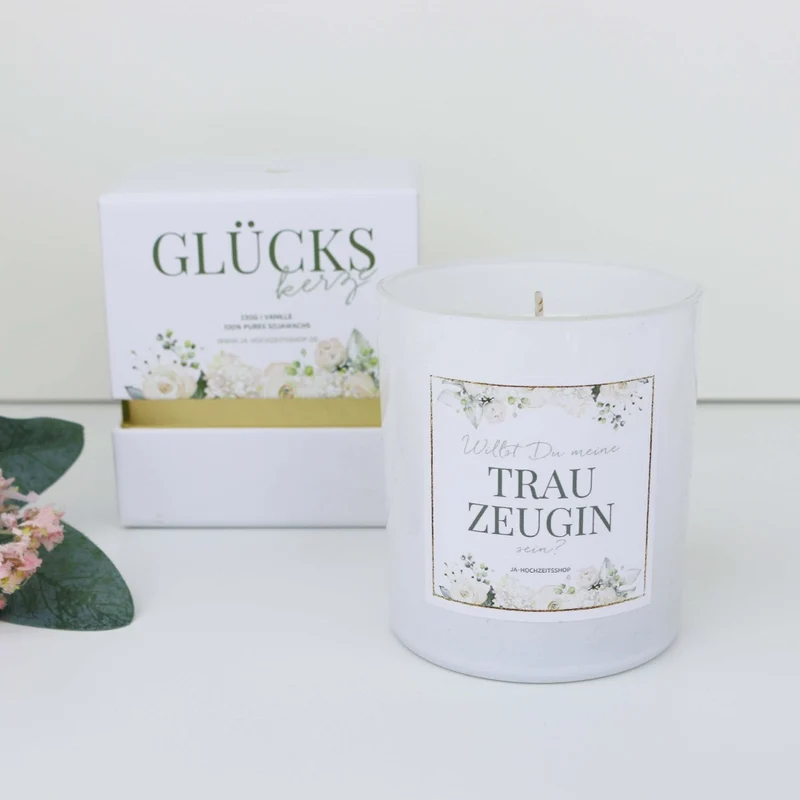 Geschenk Kerze Trauzeugin