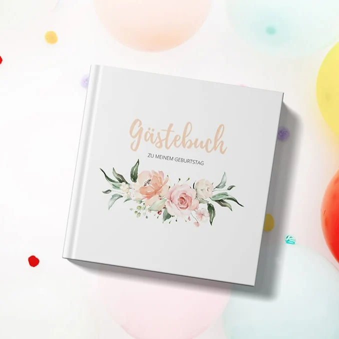 Gästebuch Geburtstag Blütenzauber