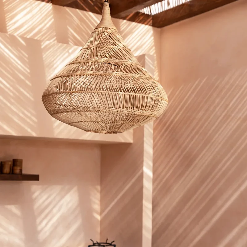 Rattan Lampenschirm Drop