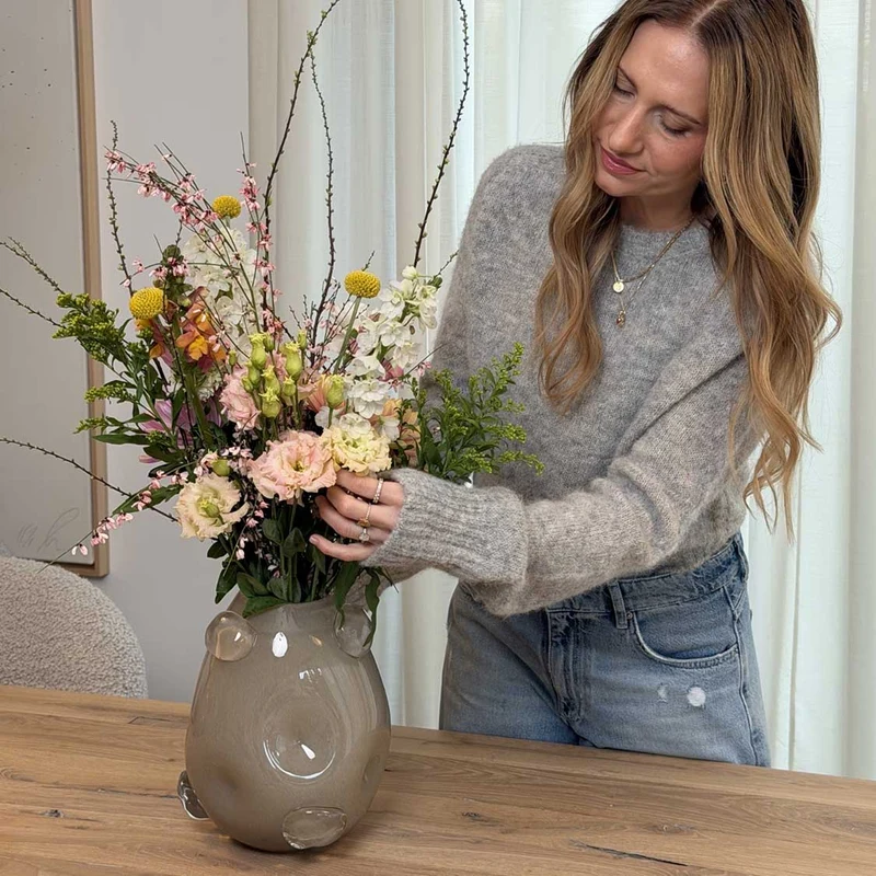 Vase HAZEL 25 cm beige