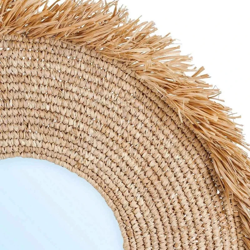Runder Wandspiegel YEMA aus Bast | 60 cm