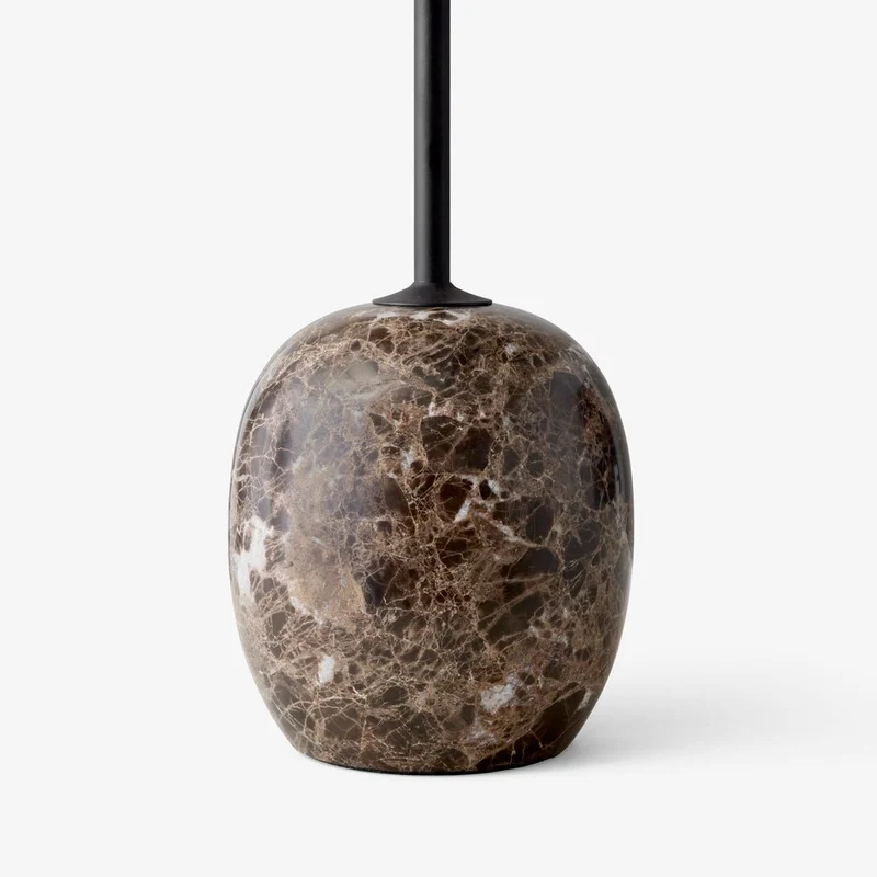 Beistelltisch Lato LN8 rund Lacquered Walnut/Emperador - &Tradition
