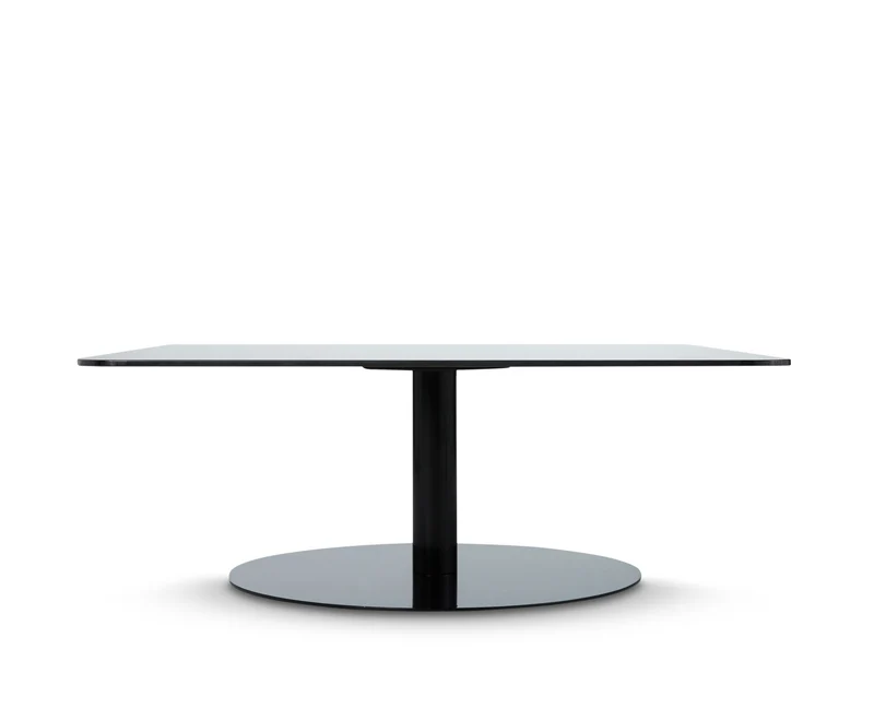 Flash Square Table – Couchtisch aus Stahl & Glas in Schwarz