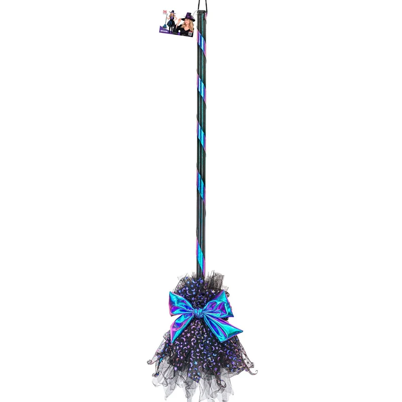Hexenbesen - 85 cm | Blau Schwarz