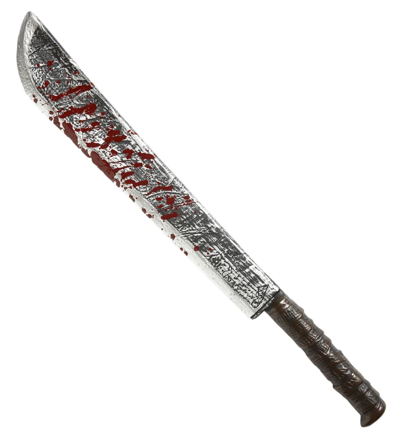 Blutverschmierte Machete - 75 cm | Blutig - Halloween Mörder Waffe