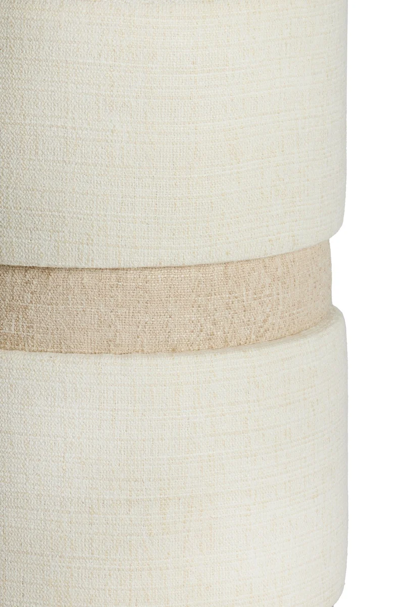 runder Pouf NOVIRA beige