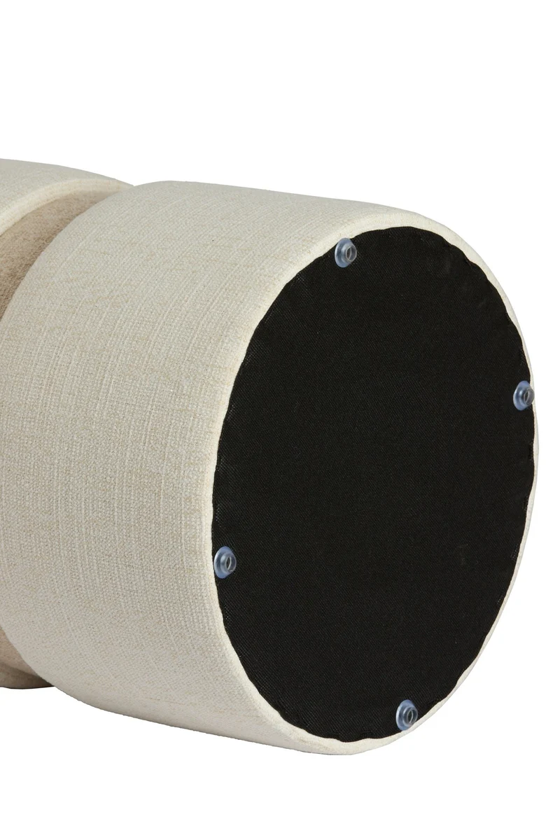 runder Pouf NOVIRA beige