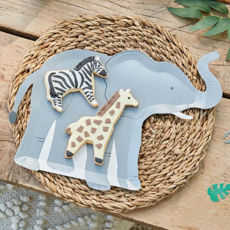 Pappteller Elefant (8 Stück)