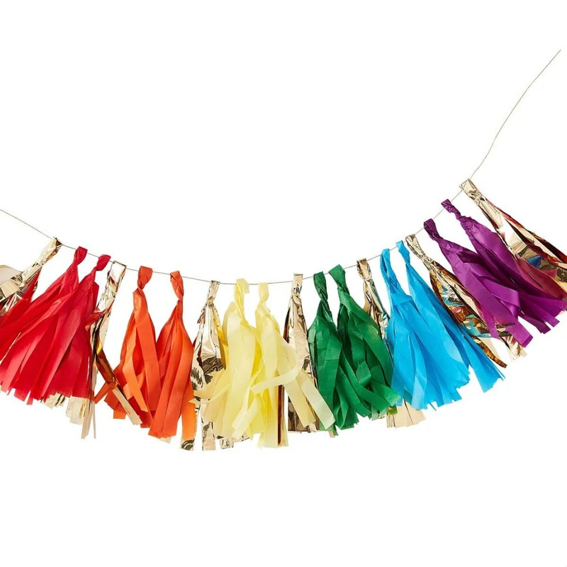Tassel Girlande Regenbogen