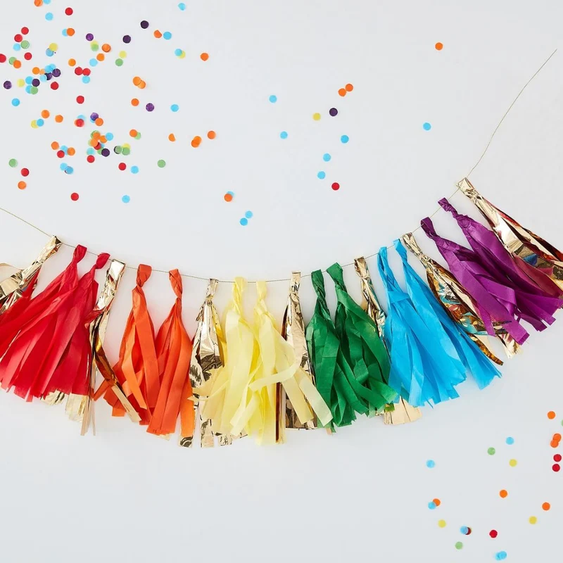 Tassel Girlande Regenbogen