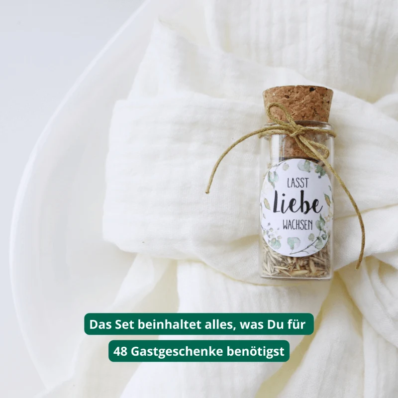 Gastgeschenk Set Blumensamen (für 48 Gäste)