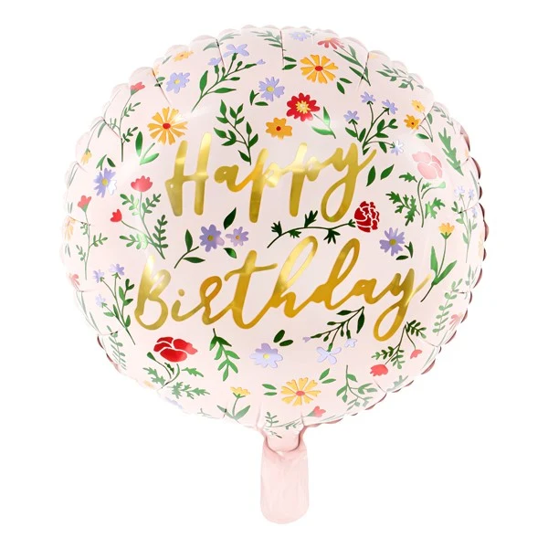 Folienballon Geburtstag Blumen