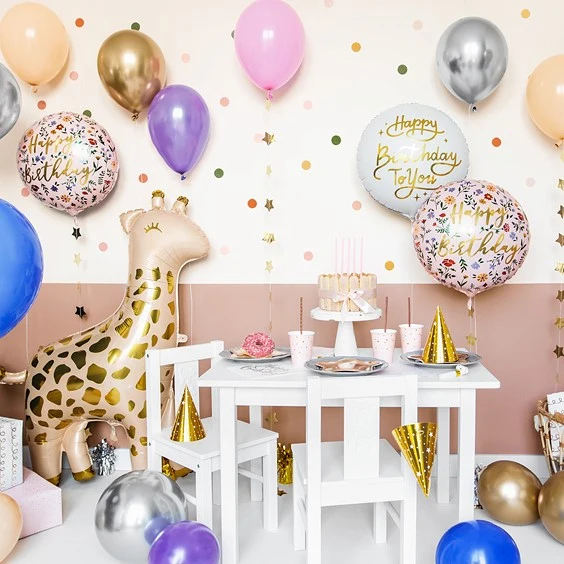 Folienballon Geburtstag Blumen