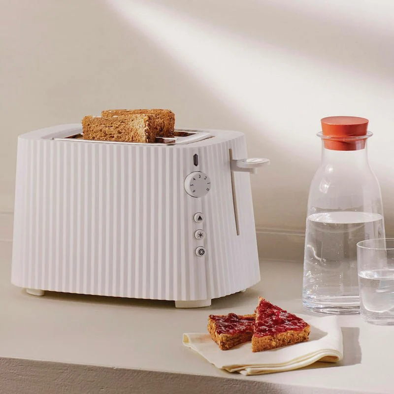 Alessi Plissé Set Weiß – Wasserkocher 1,7 L + Toaster + Gratis Aufsatz