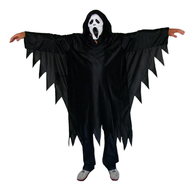 Scream Sensenmann Halloween Tunika für Kinder | Schwarz