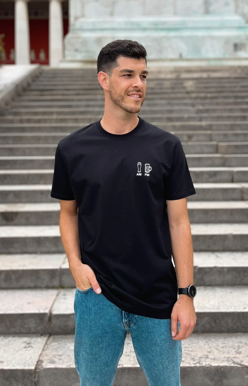T-Shirt AM PM schwarz