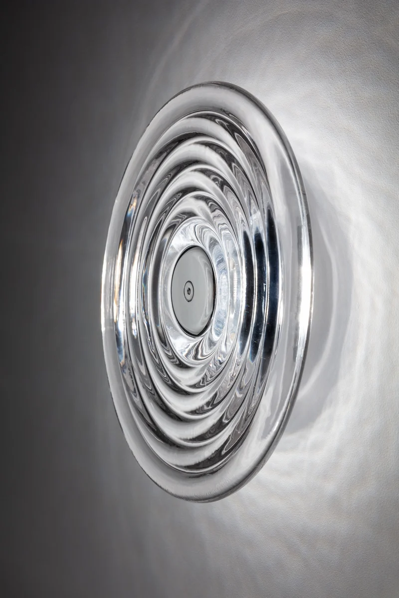 Press Large Surface Light – Clear Pressed Glass