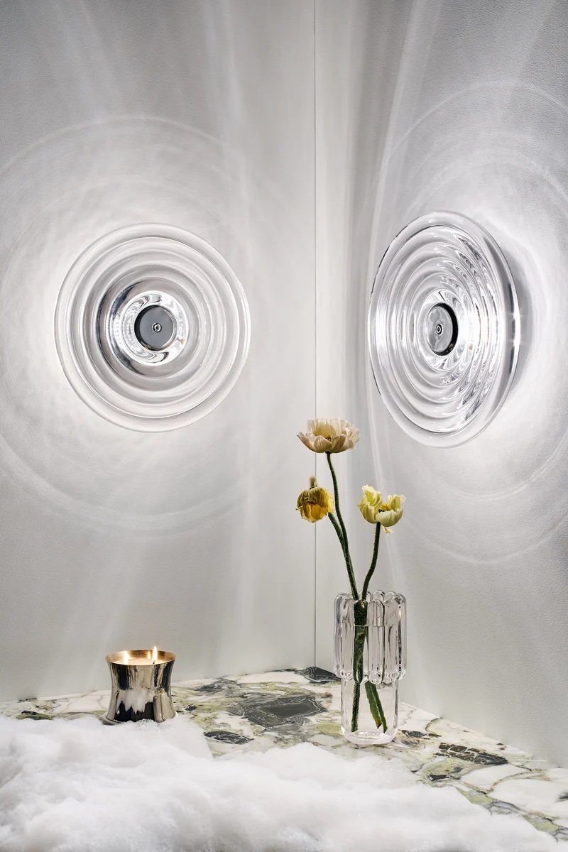 Press Large Surface Light – Clear Pressed Glass