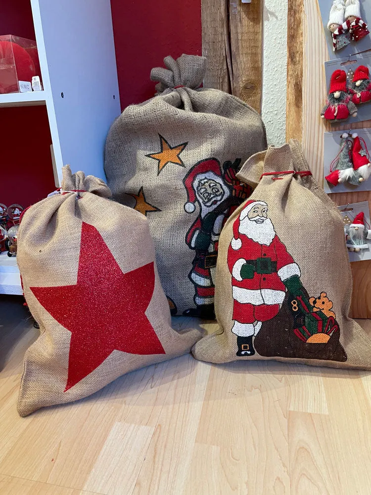 Nikolaussack Jutesack 25 x 35 cm | Motiv Geschenkesack Weihnachten Advent