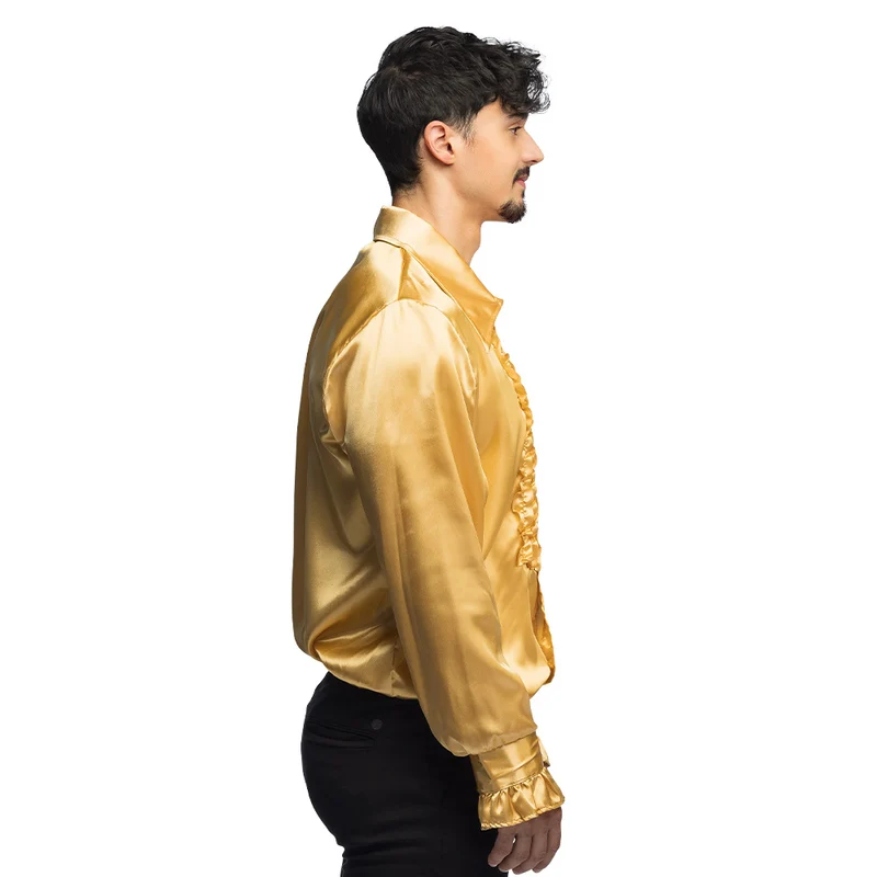 70er Jahre "Disco" Hemd für Herren | Gold - Party