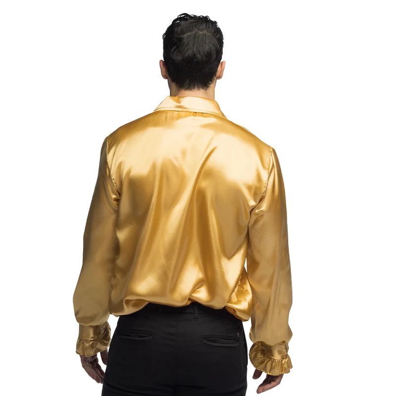 70er Jahre "Disco" Hemd für Herren | Gold - Party