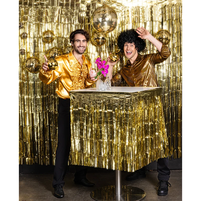 70er Jahre "Disco" Hemd für Herren | Gold - Party