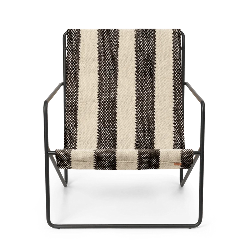 Desert Loungechair gestreift/schwarz - ferm LIVING
