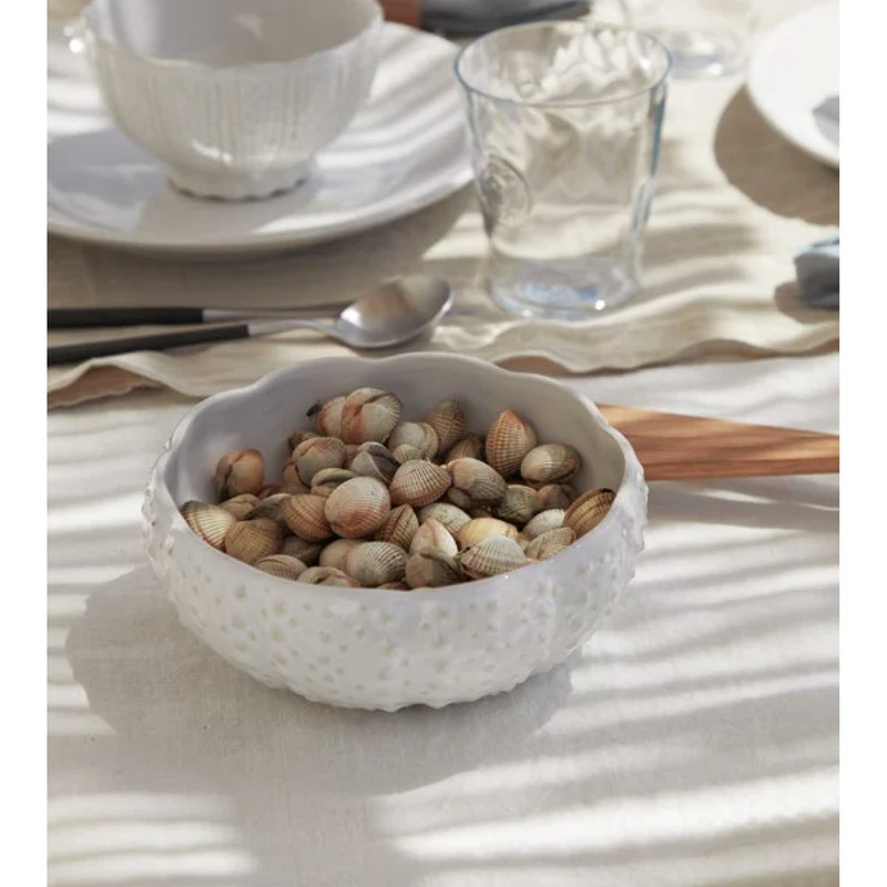 Weiße Seeigel Schale 2er Set