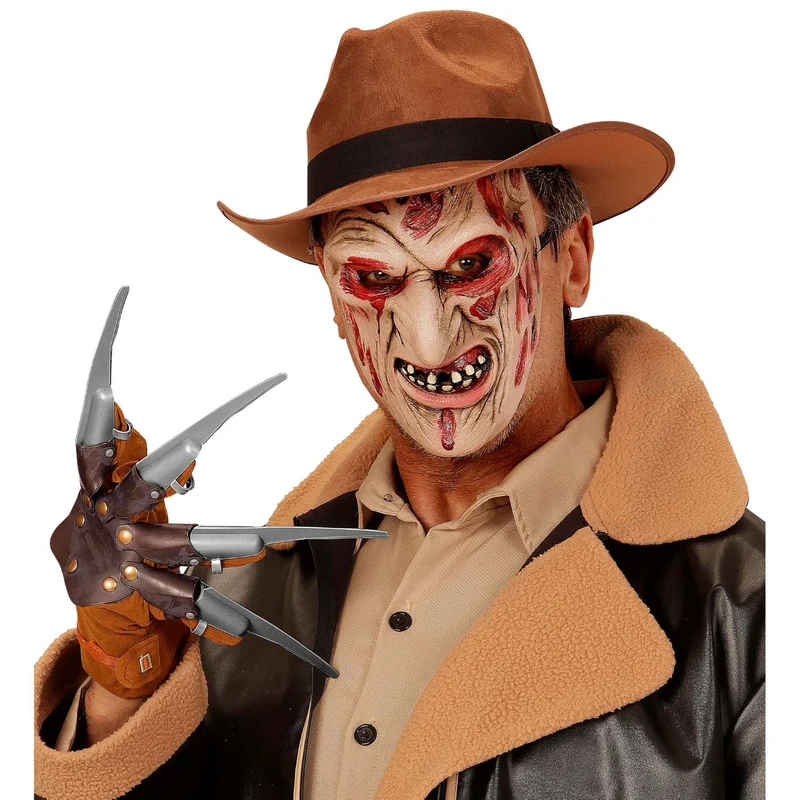Halloween Horror Handschuh mit Klingen | Braun Grau