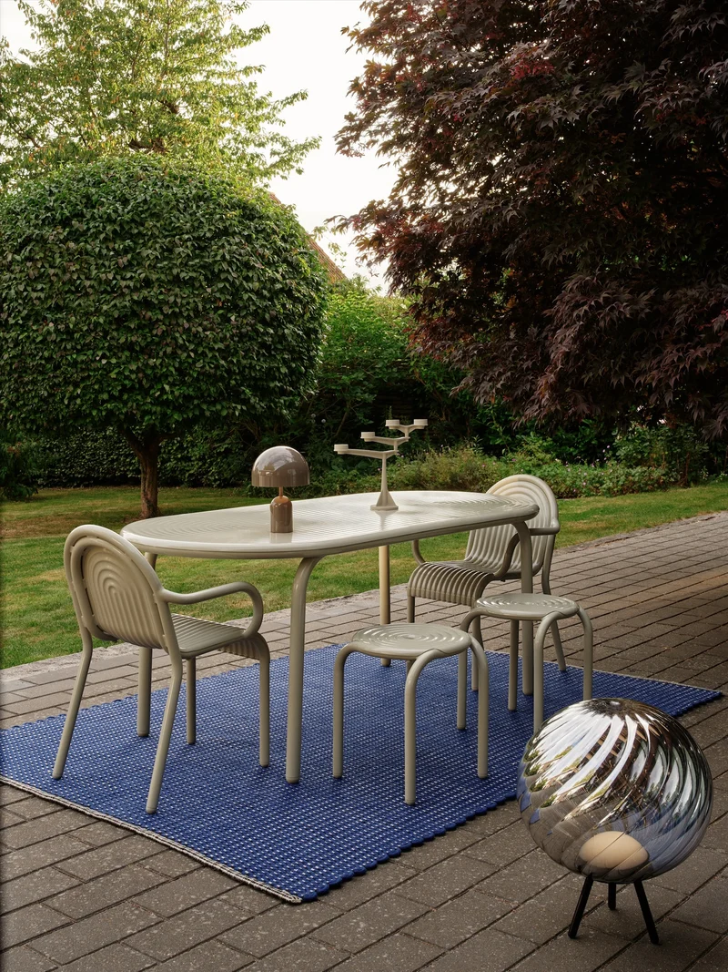 Whirl Large Portable – Design Akku-Leuchte in Silber