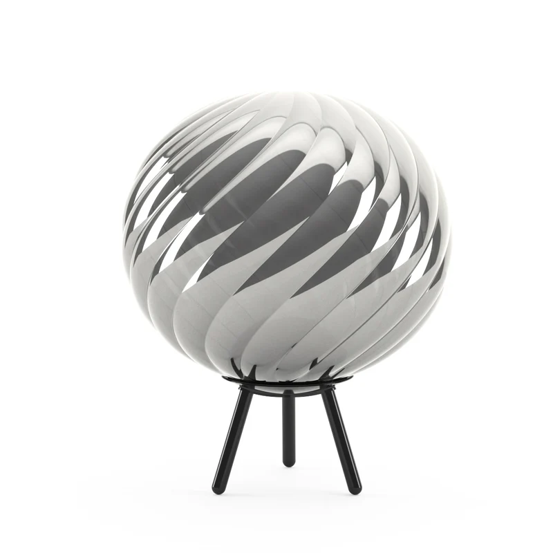 Whirl Large Portable – Design Akku-Leuchte in Silber