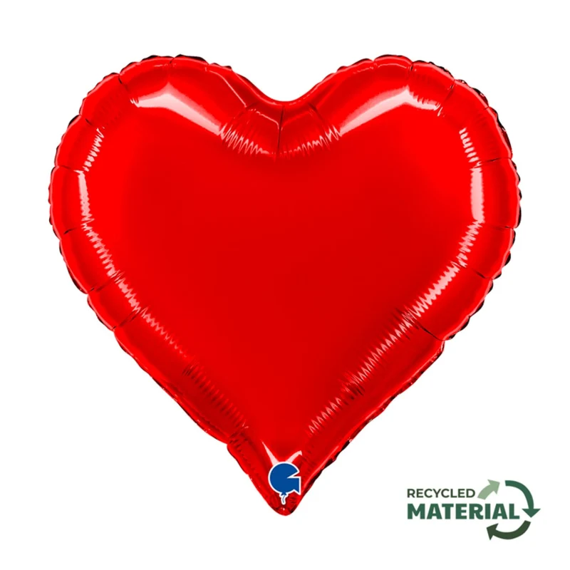 Herz Folienballon "Sweetie Heart" - Ø 46cm | Rot