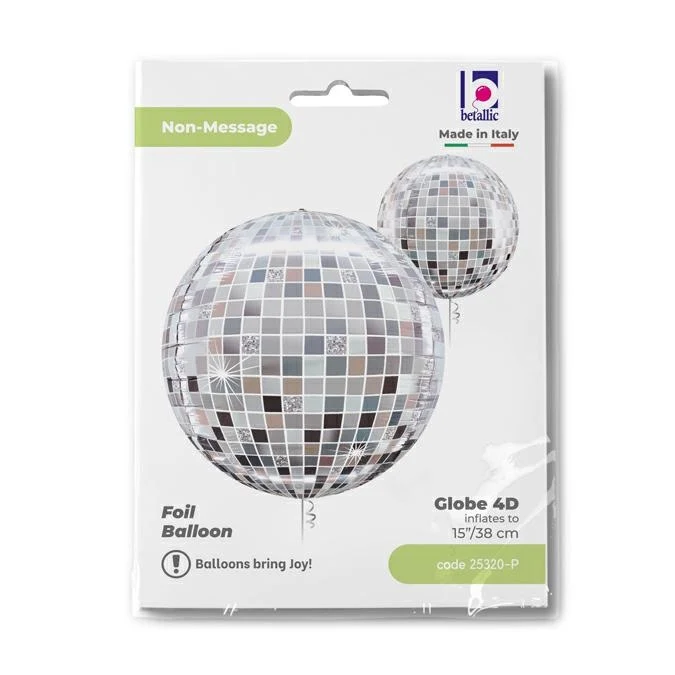 15"/38cm 4D Folienballon Globe Discokugel