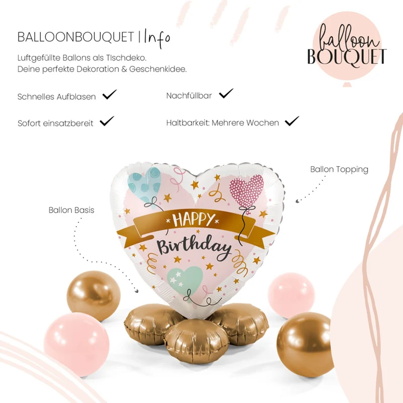 Folienballon Bouquet "Celebrate Pastel"