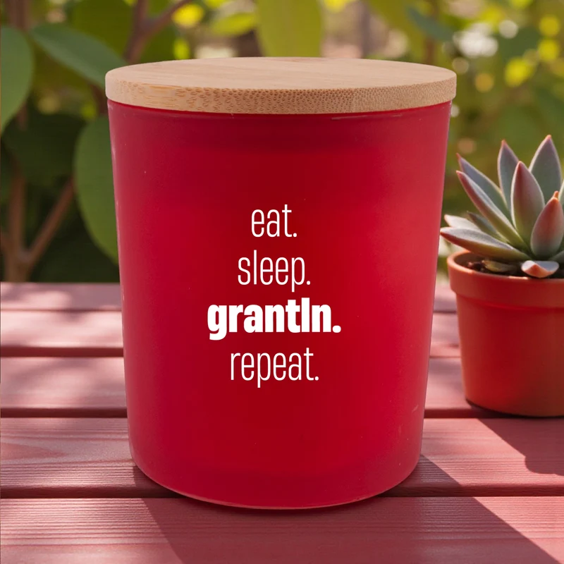 Duftkerze "eat. sleep. grantln. repeat."