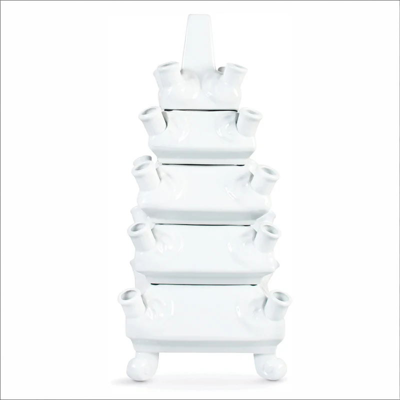 Vase Layer White – Zeitlose Designvase aus Porzellan