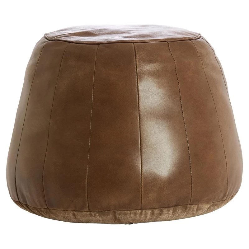 Leder Sitzpouf DOVIO braun