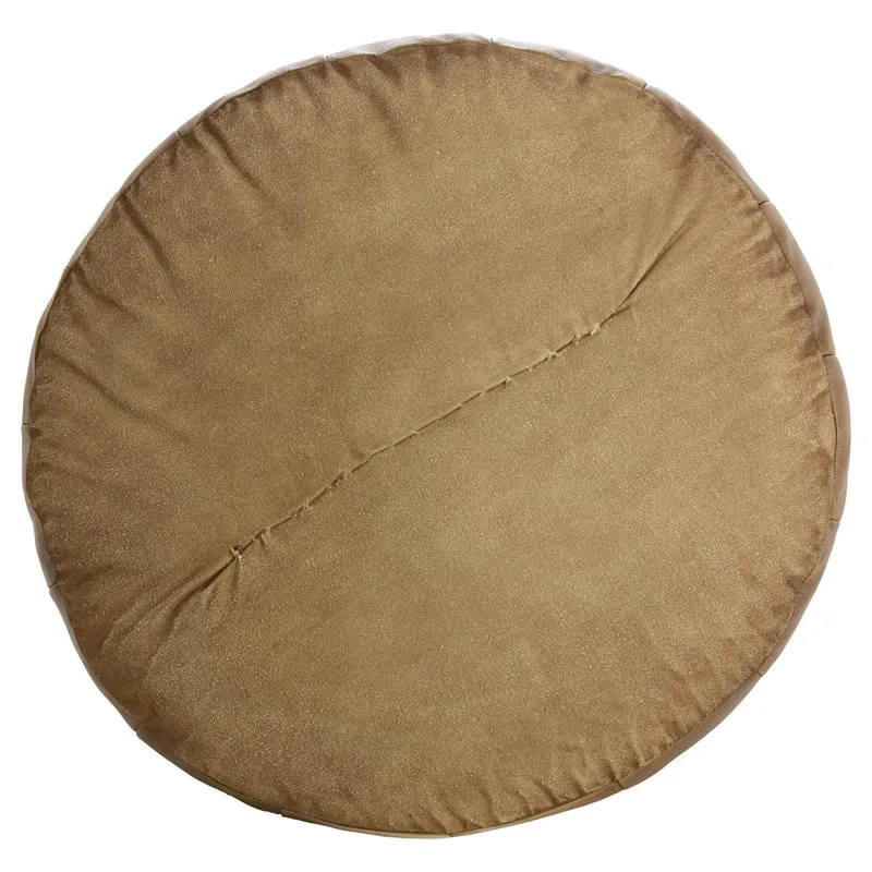Leder Sitzpouf DOVIO braun