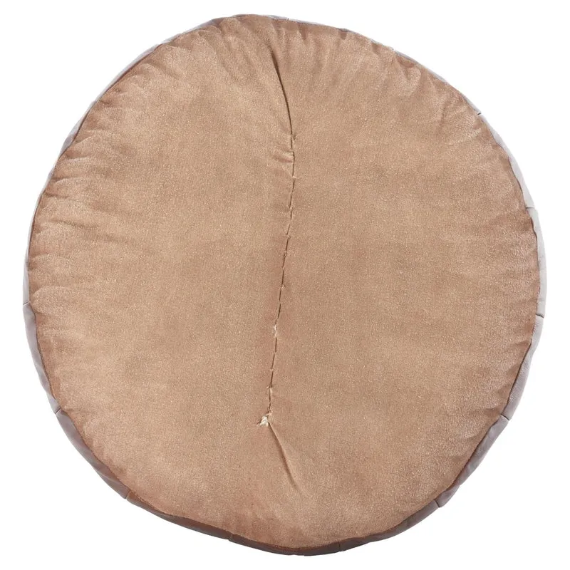Leder Sitzpouf DOVIO dunkelbraun