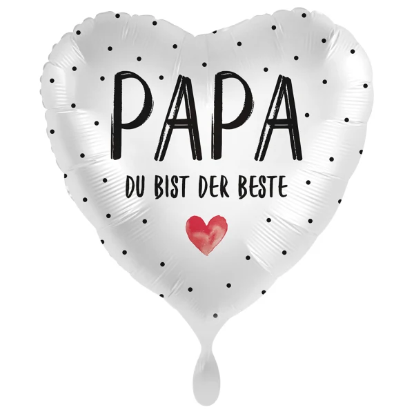 18"/Ø43cm Herz Folienballon "Papa du bist der Beste"