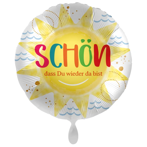 18"/Ø43cm Folienballon "Schön dass du wieder da bist"