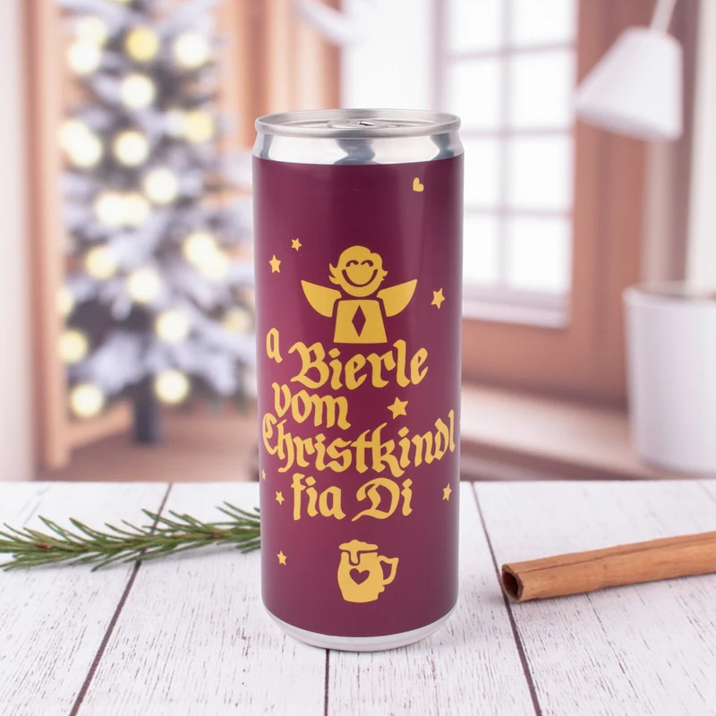 Bierdose "a Bierle vom Christkindl fia Di"