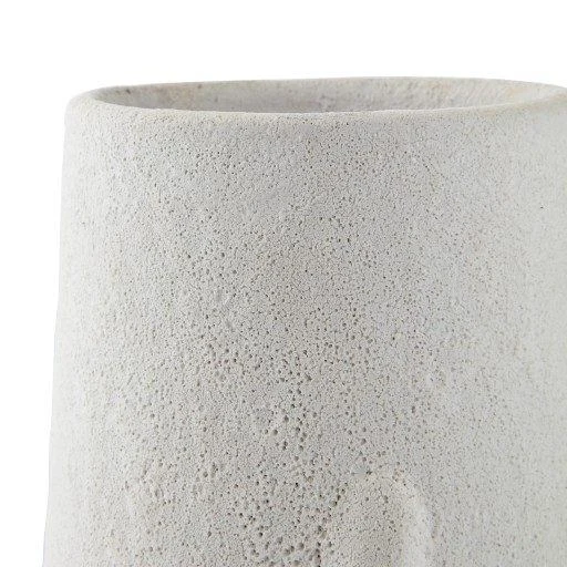 Affari Vase MARGARETHA weiß 30 cm | Dekovase Gesicht Skulptur Terracotta 2. W.