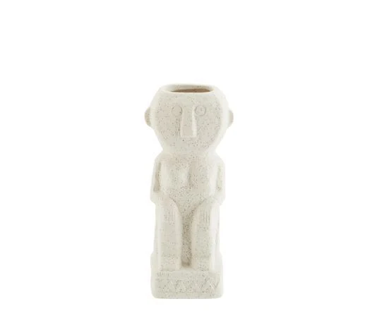 Dekovase INCA ca. 24,5 cm weiß Stoneware Statue Figur