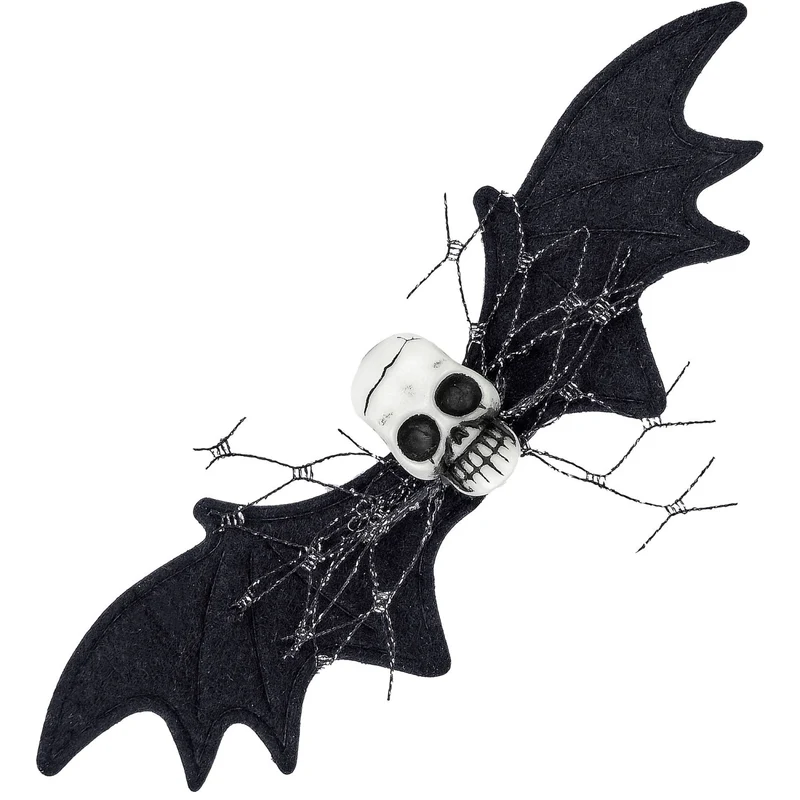 Haarspange Fledermaus Totenkopf Kindergröße | Schwarz