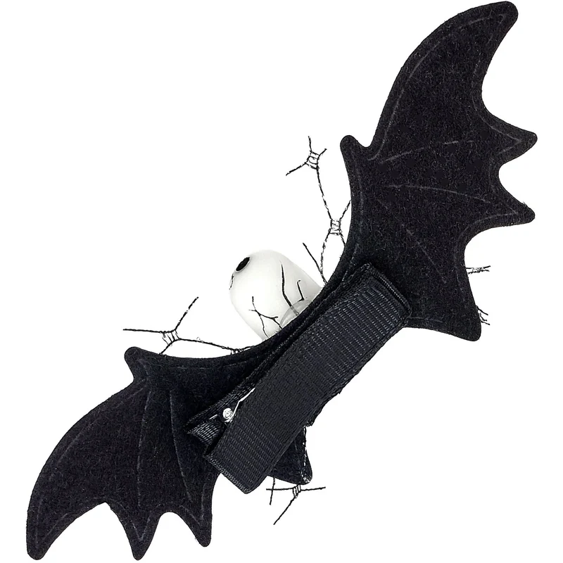 Haarspange Fledermaus Totenkopf Kindergröße | Schwarz